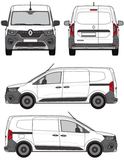Barres de toit Renault Kangoo Maxi (III–rear doors) (2021–) CRUZ Alu Cargo AF (2x) 6 Véhicule
